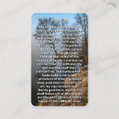 Visite Carte de prière commémorative Psalm 23 Calm Lake (Devant)