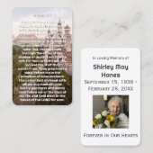 Visite Carte de prière commémorative Psalm 23 Castle (Devant / Derrière)