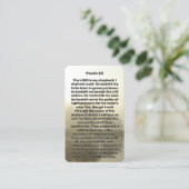 Visite Carte de prière commémorative Psalm 23 Lake Reflec (Debout devant)