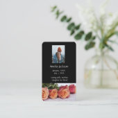 Visite Carte de prière commémorative Roses Jardin Fleurs (Debout devant)