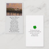 Visite Carte de prière commémorative Rustique (Devant / Derrière)