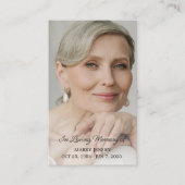 Visite Carte de prière commémorative simple (Devant)