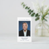 Visite Carte de prière commémorative simple photo (Debout devant)