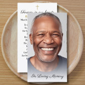 Visite Carte de prière commémorative simple photo