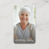 Visite Carte de prière commémorative simple photo (Devant)