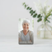 Visite Carte de prière commémorative simple photo (Debout devant)