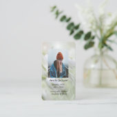 Visite Carte de prière commémorative Snowdrops Fleurs de (Debout devant)