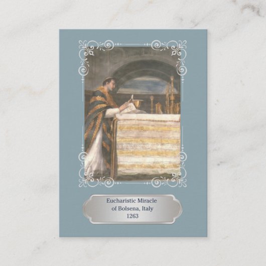 Visite Carte de prière de communion du miracle eucharisti (Devant)