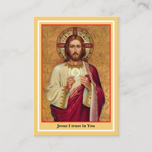 Visite Carte de prière de communion spirituelle catholiqu (Devant)