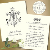 Visite Carte de prière de Croix Mariage catholique