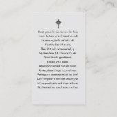 Visite Carte de prière de funérailles avec drapeau améric (Dos)