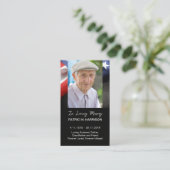 Visite Carte de prière de funérailles avec drapeau améric (Debout devant)