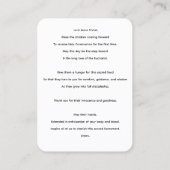 Visite Carte de prière de la première sainte communion (Dos)