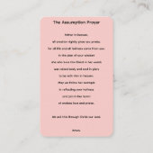 Visite Carte de prière de la Vierge Marie (Dos)