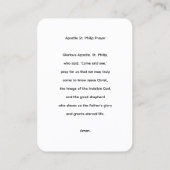 Visite Carte de prière de l'apôtre saint Philippe (Dos)