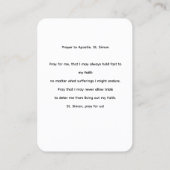 Visite Carte de prière de l'Apôtre Saint Simon (Dos)