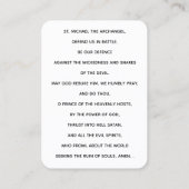 Visite Carte de prière de l'archange St Michael (Dos)