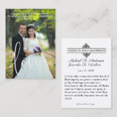 Visite Carte de prière de mariage à superposition de scri (Devant / Derrière)