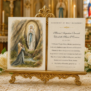 Visite Carte de prière de mariage catholique de Lourdes a