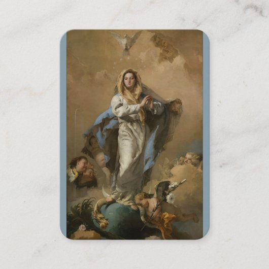Visite Carte de prière de Notre-Dame de l'Immaculée Conce (Devant)