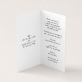 Visite Carte de prière en denim pour funérailles simples  (Intérieur)