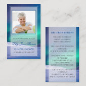 Visite Carte de prière funéraire Aurora, carte de prière  (Devant / Derrière)