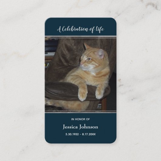 Visite Carte de prière funéraire avec une option photo (Devant)