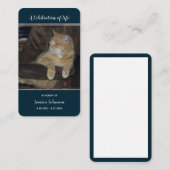 Visite Carte de prière funéraire avec une option photo (Devant / Derrière)