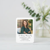 Visite Carte de prière funéraire catholique de la Divine  (Debout devant)