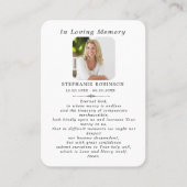 Visite Carte de prière funéraire catholique de la miséric (Devant)