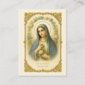 Visite Carte de prière funéraire catholique Sainte Vierge (Devant)