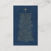 Visite Carte de prière funéraire Christian Blue Gold (Dos)