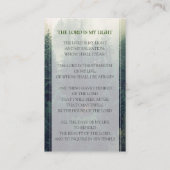 Visite Carte de prière funéraire de forêt, carte de prièr (Dos)