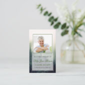 Visite Carte de prière funéraire de forêt, carte de prièr (Debout devant)