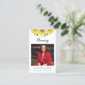 Visite Carte de prière funéraire de tournesol (Debout devant)