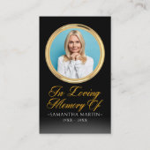 Visite Carte de prière funéraire encadrée en or (Devant)