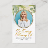 Visite Carte de prière funéraire Eucalyptus (Devant)