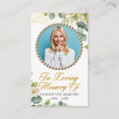 Visite Carte de prière funéraire Eucalyptus Bloom (Devant)