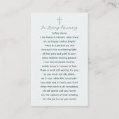 Visite Carte de prière funéraire mémorial de la forêt nat (Dos)