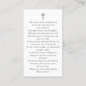 Visite Carte de prière funéraire Photo à jamais dans nos (Dos)