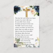 Visite Carte de prière funéraire photo de la Marine (Dos)