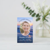 Visite Carte de prière funéraire photo de plage de couche (Debout devant)