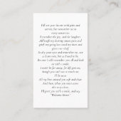 Visite Carte de prière funéraire photo double mémorial (Dos)