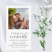 Visite Carte de prière funéraire photo double mémorial