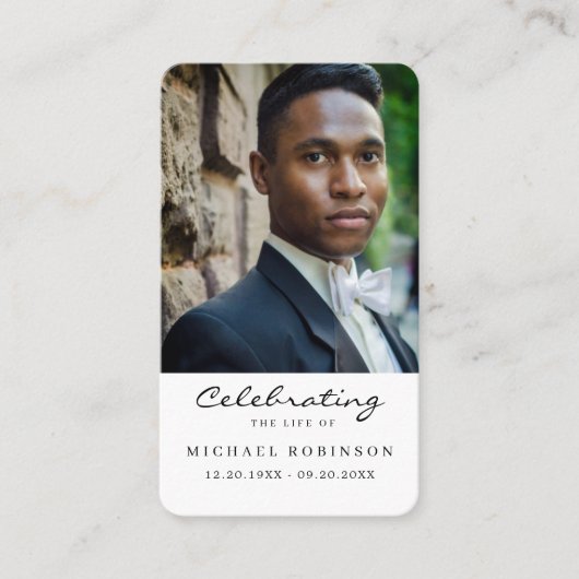 Visite Carte de prière funéraire pour célébration de vie  (Devant)