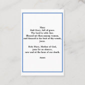 Visite Carte de prière Hail Mary (Dos)