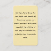 Visite Carte de prière Hail Mary (Dos)