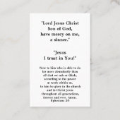 Visite Carte de prière Jésus (Dos)