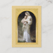 Visite Carte de prière Mariage catholique Vierge et enfan (Devant)