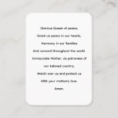 Visite Carte de prière Marys Peace (Dos)